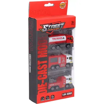 autíčko Wiky Vehicles Hasičská auta kov/plast 8,5 cm, 3 ks