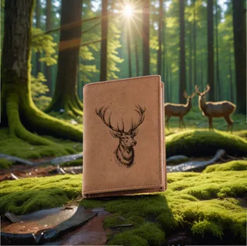 Obal na doklad Pouzdro Na Myslivecké Doklady "Jelení Hlava" - Dárek pro myslivce