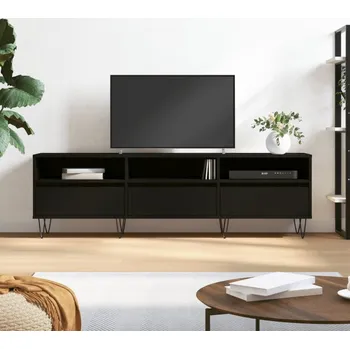 Televizní stolek vidaXL TV skříňka 150 x 30 x 44,5 cm kompozitní dřevo [831279] Barva: Černá