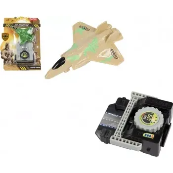 autíčko Teddies Stíhačka vystřelovací plast 10cm na volný chod 3 barvy na kartě