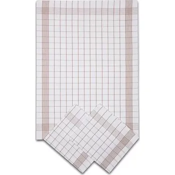 Utěrka Utěrky bavlněné - Pozitiv bílo - béžová 50x70 cm 3ks