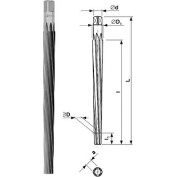 Pneumatické kladivo Výstružník kuželový pr. 10mm kužel 1/50 pro kolíky, STIM ZE