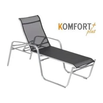 Zahradní lehátko Karasek Stohovatelné lehátko s područkami a zvýšeným sedem Florida PLUS, Karasek, rám lakovaný hliník barva dle vzorníku, výplet Karatex dle vzorníku