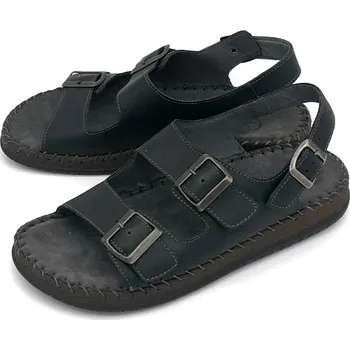 Pánské polobotky Pánské kožené sandále 9289 41060 GREEN HILL černé Barva: černá, Velikost: 41