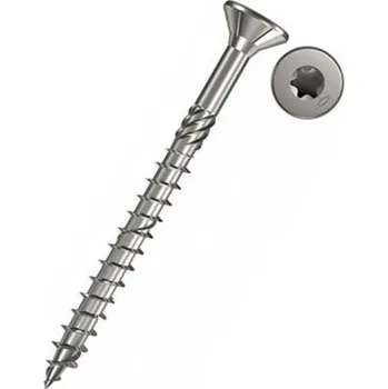Vrut Fischer 657060 - Vrut univerzální do dřeva pr. 4,5 x 45/30 mm částečný závit, zapuštěná hlava TX 20, Inox, nerez A2 (balení 200ks)
