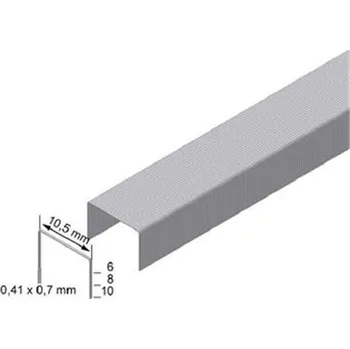 Průmyslová sponka Prebena VZ-04 CNK - Spony do sponkovačky výška 4 mm šíře 10,5 mm, (bal. 8 400ks)