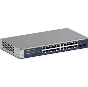Switch Netgear 24-Port Gigabit Ethernet Smart Switch with 2 SFP Ports - GS724Tv6