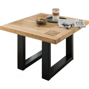 Konferenční stolek Dubový čtvercový konferenční stolek do obývacího pokoje Carson 70x45x70 cm