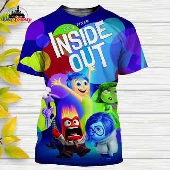 Dívčí tričko Disney Dětské a dámské tričko V hlavě 2 (Inside Out 2) s 3D potiskem Barva: modrá, Velikost: M