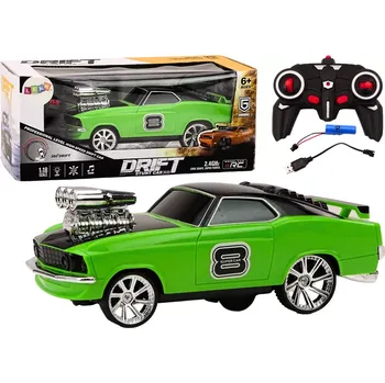RC model auta RC driftovací auto 1:18 se světly a zvuky – zelené