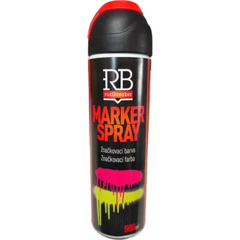 Barva ve spreji Rustbreaker RB MARKER SPRAY ZNAČKOVACÍ BARVA Barva: červená fluorescentní, Balení: 500 ml