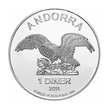 1/2 unce stříbrná mince Andorra Eagle