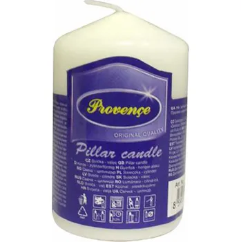 Svíčka Neparfemovaná svíčka PROVENCE 8cm bílá