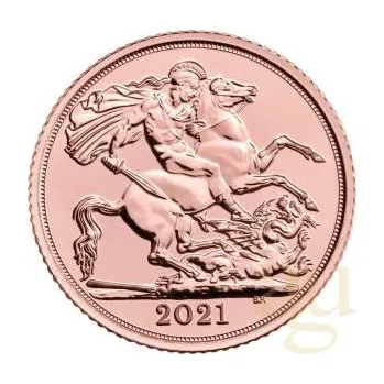 1/2 lb zlatá mince Sovereign Elisabeth 2021