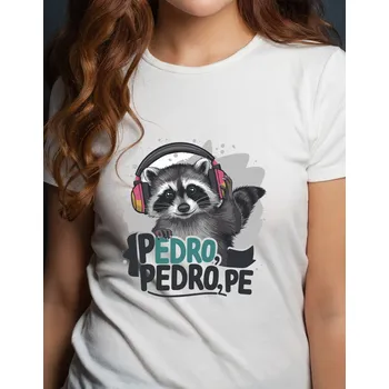 Dámské tričko - Pedro pedro pedro Barva: Bílá, Velikost: XL