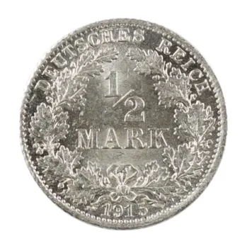 1/2 Mark stříbrná mince Kaiserreich