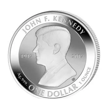 1 unce stříbrná mince John F. Kennedy 2017 - Reverse Proof