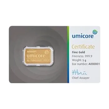 5 gramů zlatý slitek Umicore
