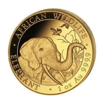 1 unce zlatá mince Somálsko slon 2018