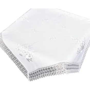 ubrus Ubrus celoroční, Bílé margaretky s krajkou, bílý