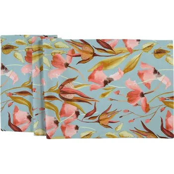 ubrus Běhoun na stůl Eliza modrý s květy 50x140cm, Sander