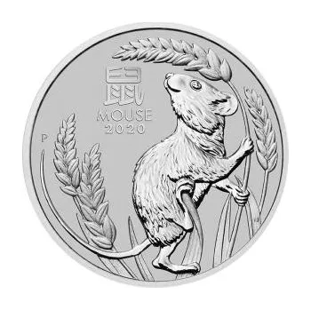1 unce platinová mince Austrálie Lunar III myš 2020