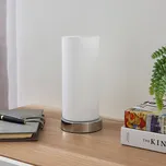 Stolní lampa Lindby Elianna, bílá, sklo, 24 cm, stmívatelná, E14 - Stínidlo - Ø 10 cm, výška 21,5 cm, podstavec - Ø 11 cm, výška 2,5 cm opálově bílá 1 x 10 W LED - Doprava zdarma