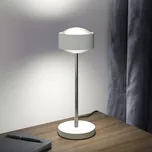Top Light Puk! 120 Eye Table LED, matné čočky, bílá/chrom - Ø hlavy 12 cm; délka kabelu 240 cm bílá matná, chrom 2 x 12 W LED - Doprava zdarma