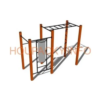 Dětský domeček Street workoutová sestava WS010OD - oranžová