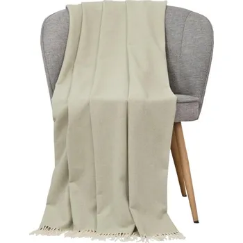 deka SCANquilt vlněný pléd MERINOS uni světle khaki střední 130 x 200 cm