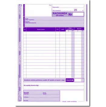 Tiskopis Michalczyk & Prokop Druk Účet pro osoby osvobozené od DPH, vertikální, 1+1 kopie, 80 listů, M&P A5 (38K029B)