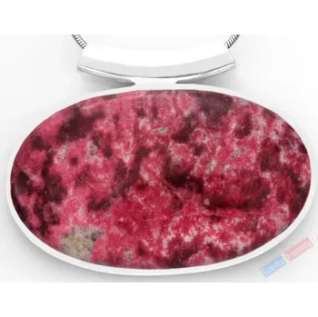 Přívěsek Větší stříbrný přívěsek (Ag 925/1000) s thulitem QAA, ovál cca 30 x 49 mm, RARITA (THL1817P)