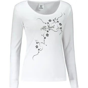 Dámské triko s dlouhým rukávem ALTISPORT CARRYOVER ALW009169 BÍLÁ XL