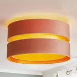 Duolla Stropní světlo Golden Duo Ø 60 cm světle růžové/zlaté - Stříška - Ø 17 cm, výška 9 cm světle růžová, zlatá 3 x 40 W - Doprava zdarma