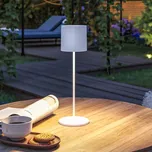 Paulmann LED stolní lampa na baterie Tuni, bílá, plast, IP44 matná bílá LED 2,8 W celkem - Doprava zdarma