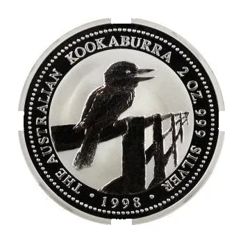 Sběratelství 2 unce stříbrná mince Austrálie Kookaburra 1998