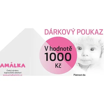 AMÁLKA DÁRKOVÝ POUKAZ v hodnotě 1000 Kč, zaslaný emailem
