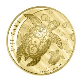 Sběratelství 1 unce zlatá mince Fiji Taku želva 2013