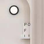 FARO BARCELONA LED nástěnné světlo May IP44, černá - nástěnný držák - Ø 9 cm, hloubka 2 cm černá, bílá 1 x 4 W LED - Doprava zdarma