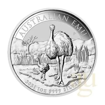 1 unce stříbrná mince Austrálie Emu 2021