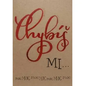 Přáníčko BeBechy – recyklovaný papír - Chybíš mi,rychlé dodání