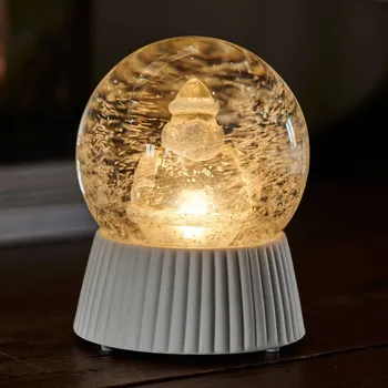 Lampička Sirius LED sněhová koule Santa s efektem sněžení bílá, čirá 1 LED DIODA - Doprava zdarma