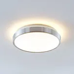 Lindby LED stropní svítidlo Emelie, Ø 27 cm, barva hliníku, kov hliník, bílá LED 12 W celkem