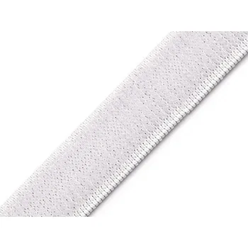 Suchý zip plyš šíře 20 mm elastický, barva 1 bílá
