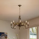 Jupiter Lustr Castle tmavý, ručně patinovaný, 8ramenný mosaz tmavě patinovaná 8 x 40 W - Doprava zdarma