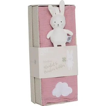 Dětské zboží JABADABADO Dárkový set mušelínová deka a klip na dudlík Zajíček