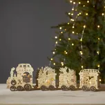 STAR TRADING Yuletide LED dekorativní světlo jako vánoční vlak světlé dřevo 4 x 0,06 W LED