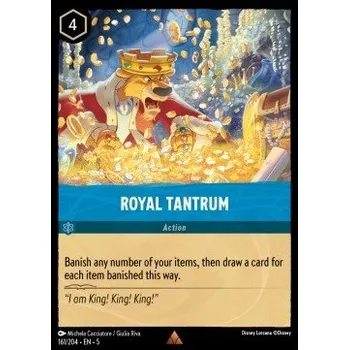 Sběratelská karetní hra Lorcana SSK 161/204 Royal Tantrum (V.1) - Shimmering Skies Stav: Near Mint, Verze: NORMAL