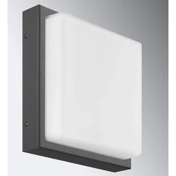 Venkovní osvětlení LCD Venkovní nástěnné svítidlo Ernest, grafit, 25 x 25 cm, E27, nerezová ocel grafit, opál 2 x 40 W - Doprava zdarma