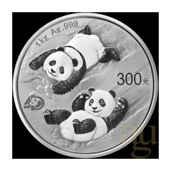 1 kilogram stříbrná mince China Panda 2022 proof